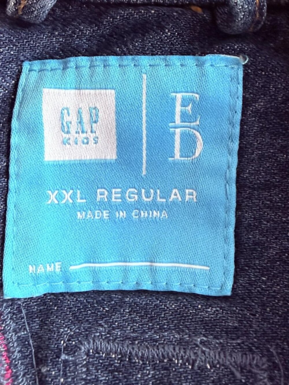 GAP Kids ED Ellen DeGeneres Denim Jacket ARTIST Paint Splatter XXL Regular - Picture 5 of 16